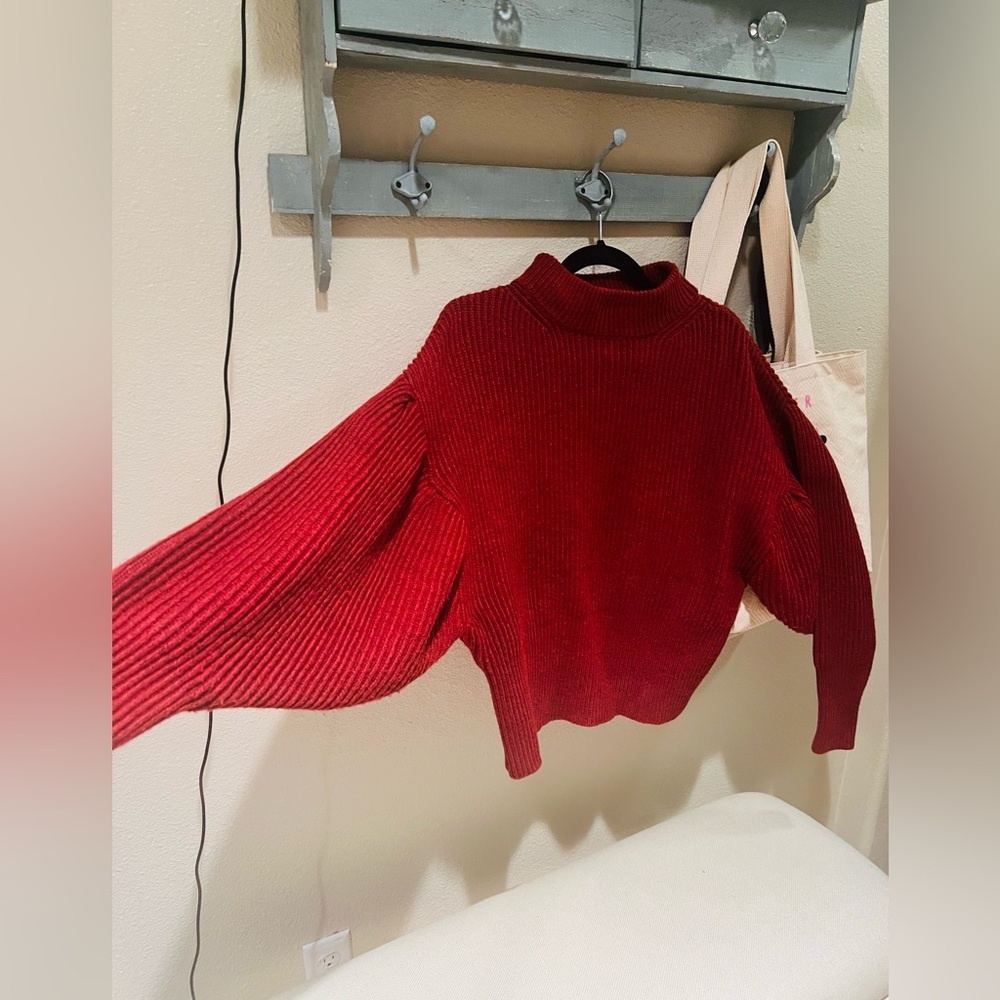 Zara ballon sleeve knit sweater